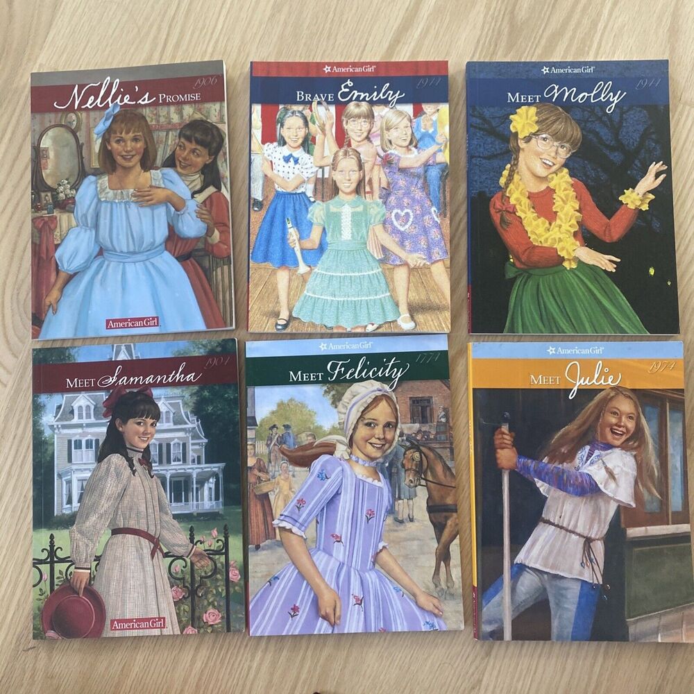 American Girl Lot Of 6 Historical Fiction Books Nellie Emily Molly Julie